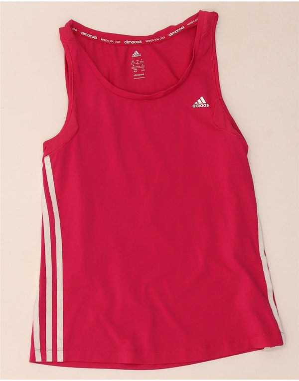 Adidas Dame Climacool Vest Top UK 12/14 Medium Pink Polyamid