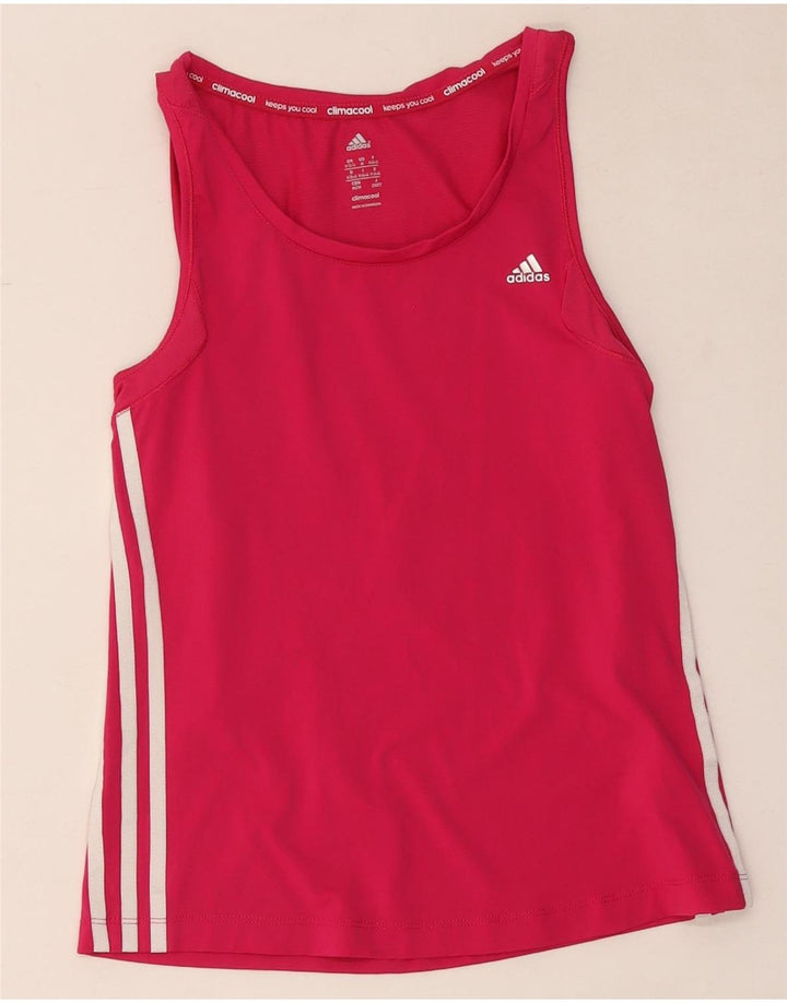 Adidas Dame Climacool Vest Top UK 12/14 Medium Pink Polyamid