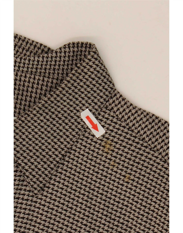 Vintage herreskjorte Stor grå Houndstooth Viscose