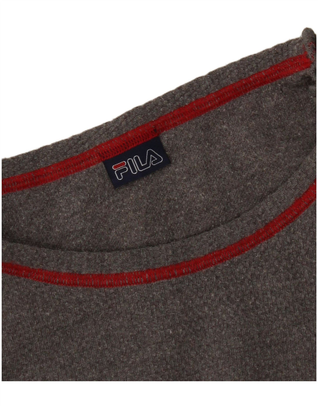 Fila Womens Crop Graphic Top Langærmet UK 16 Large Grey