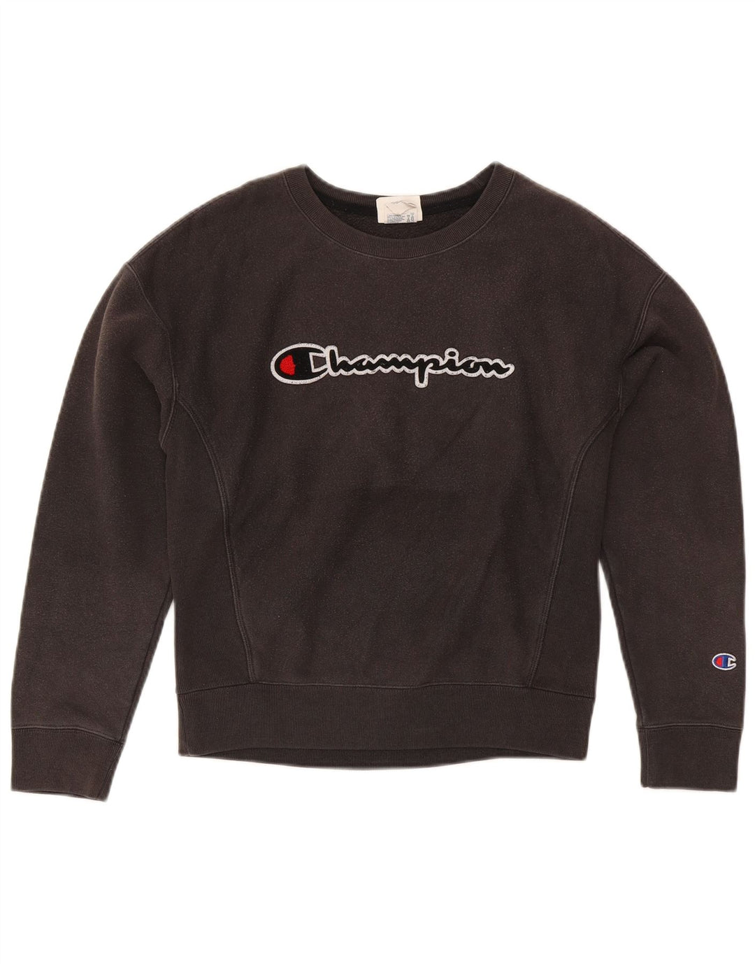 Champion Herre Reverse Weave Grafisk Sweatshirt Jumper lille grå bomuld