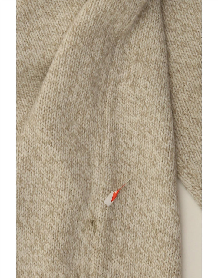 Marks & Spencer Herre Shawl Neck Jumper Sweater Medium Green Flecked Acryl