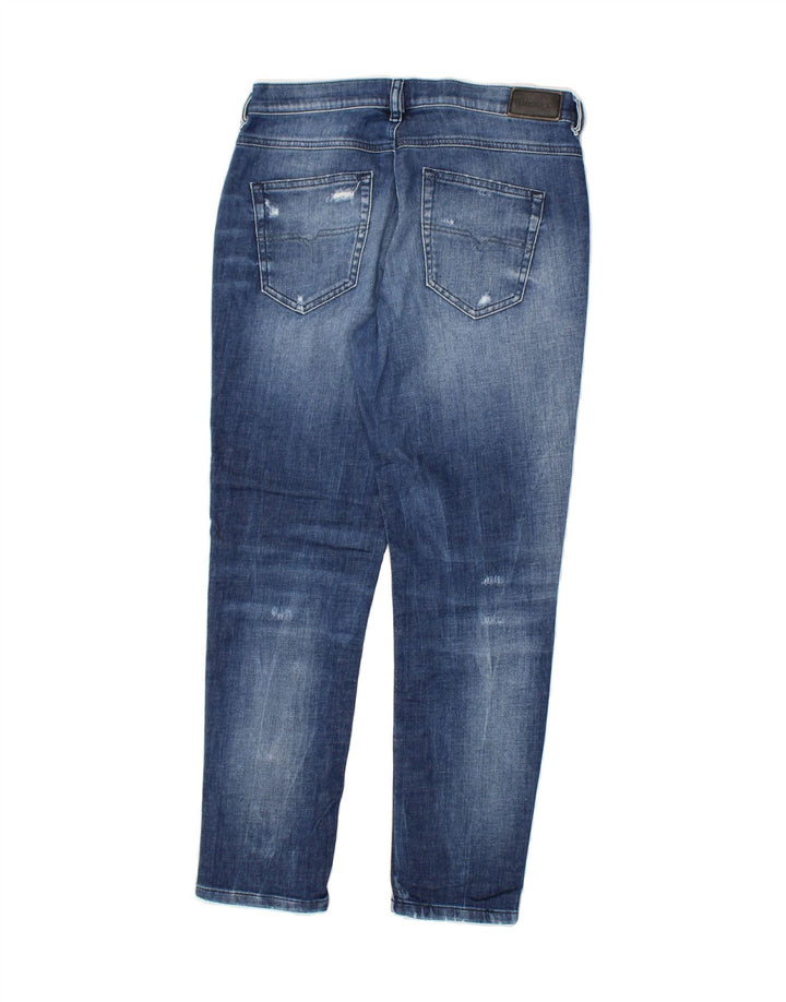 DIESEL Womens Distressed Slim Jeans W26 L27 Blue Cotton Vintage Diesel and Second-Hand Diesel from Messina Hembry 