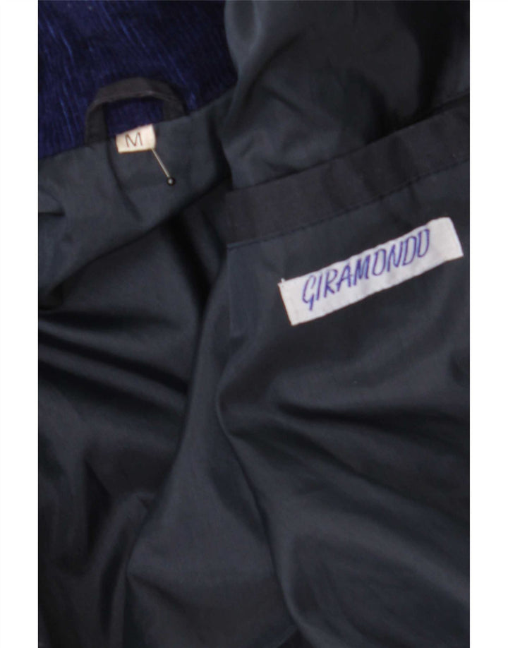 Giramondo Herre Loose Fit Overfrakke UK 38 Medium Navy Blue Polyester