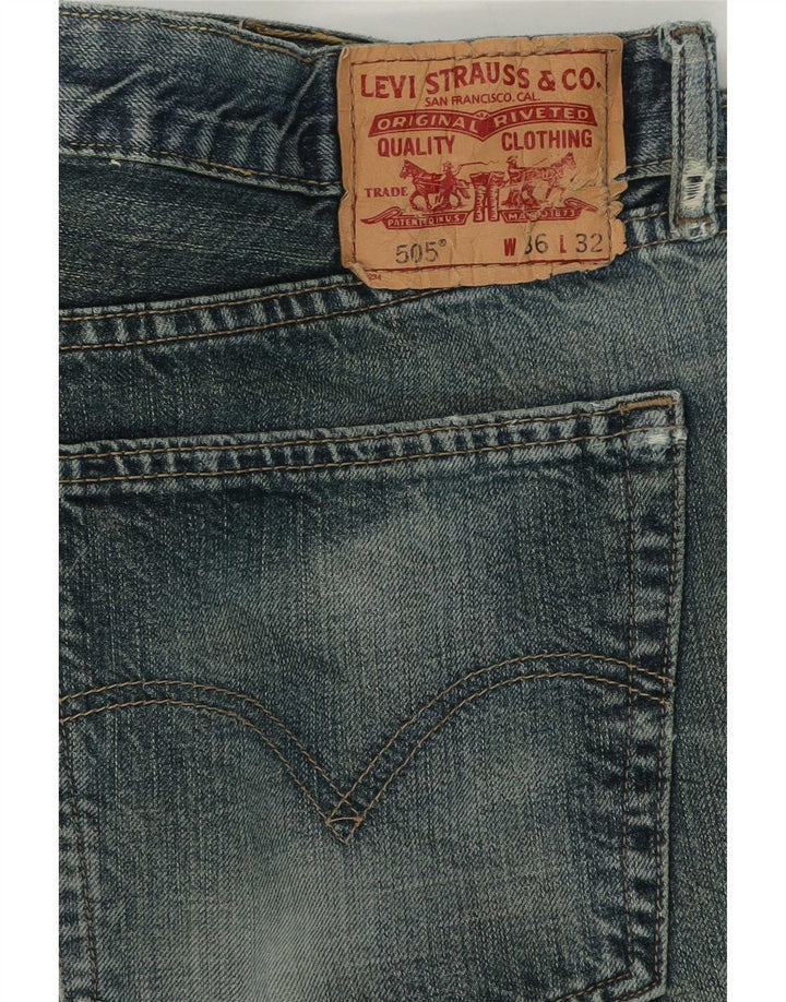 Levi's Herre 505 denimshorts store W36 blå bomuld