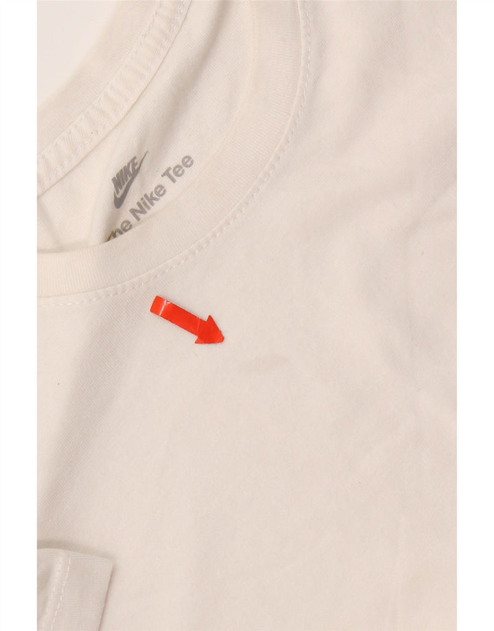 Nike T-shirt top mellem mænd, hvid bomuld