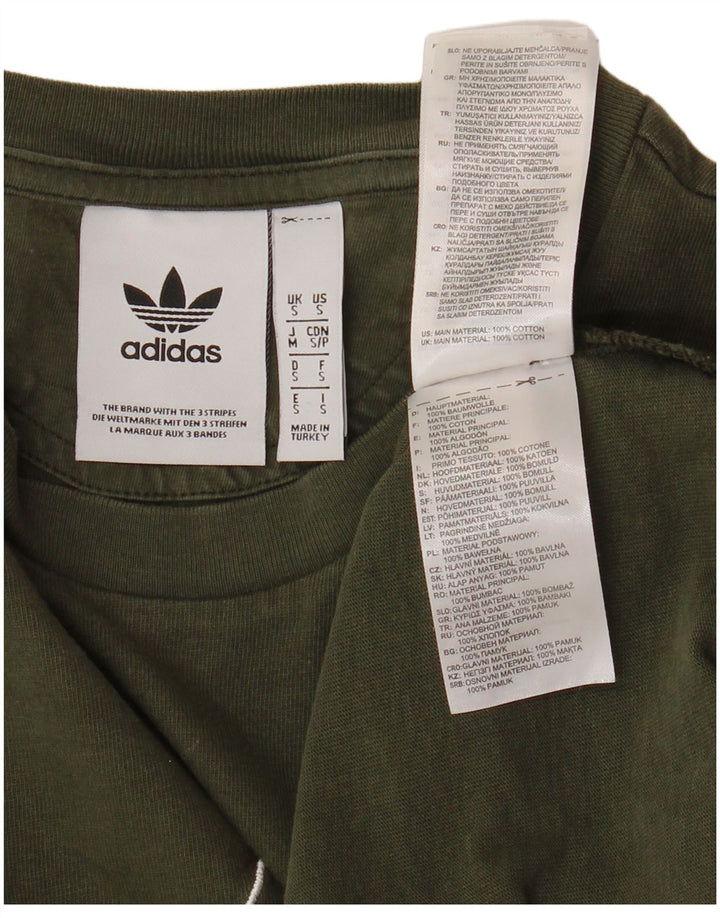 ADIDAS Grafisk T-shirt til mænd, lille Khaki Bomuld