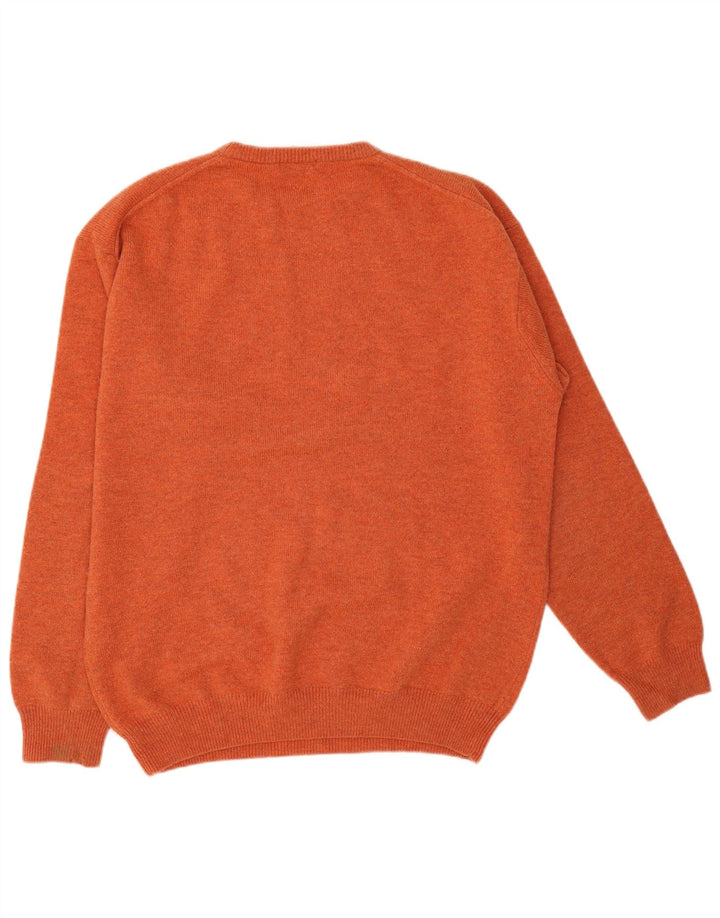 Gant Herre trøje med rund hals XL Orange lammeuld