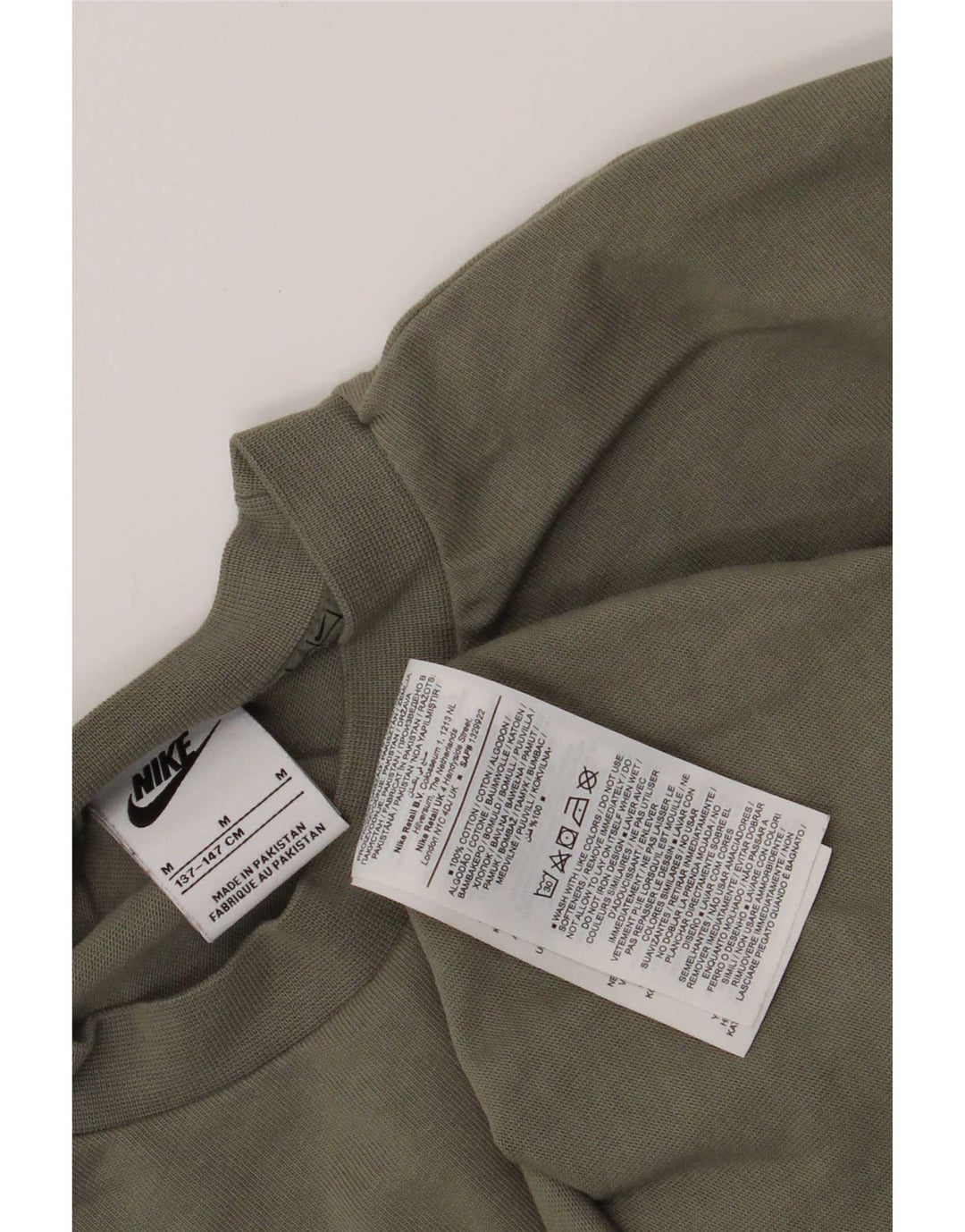 Nike Boys T-Shirt Top 10-11 år Medium Khaki