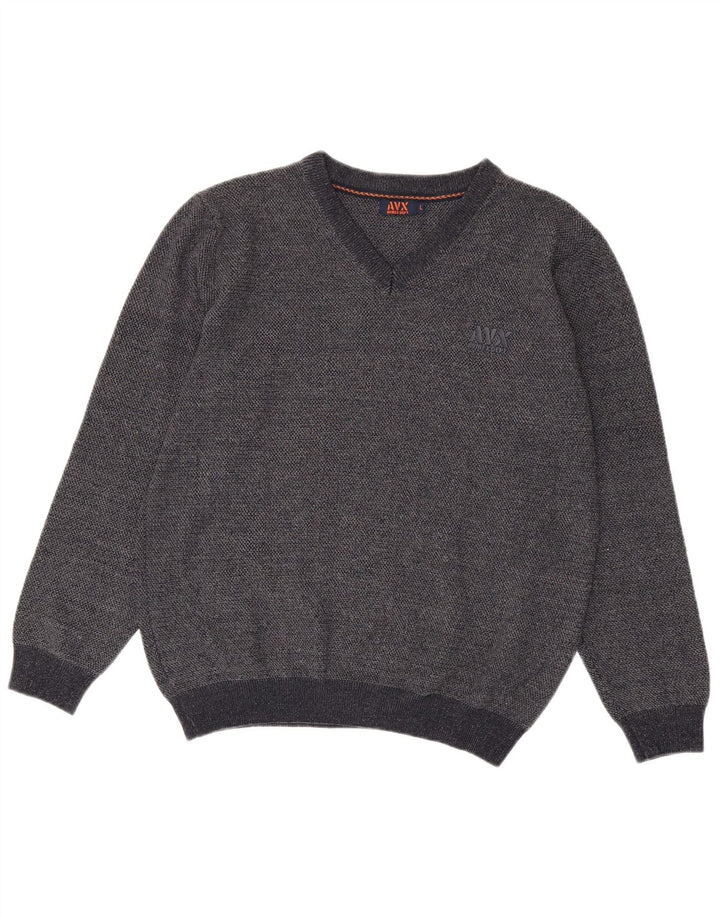 Avirex Herre V-hals sweater Stor Grå Viscose