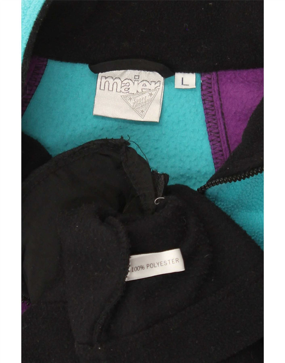 Maier Fleecejakke til mænd UK 40 Stor flerfarvet Colourblock Polyester