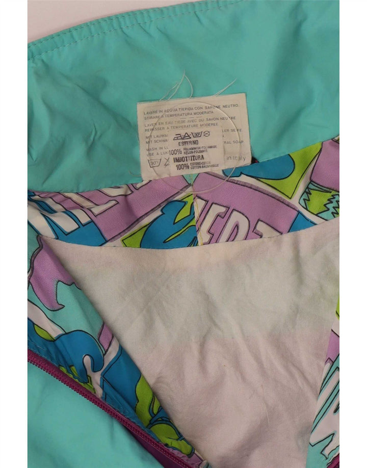Undskyld Dame Grafisk Anorak Jakke IT 46 Stor Flerfarvet Retro
