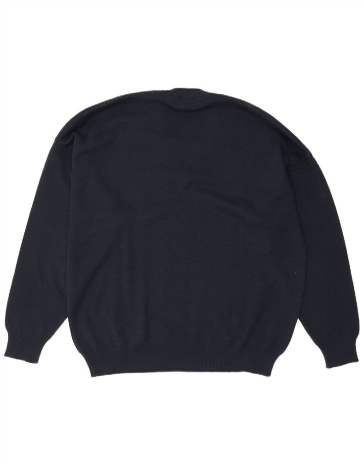 Il Granchio Herre V-hals sweater XL Marineblå Uld