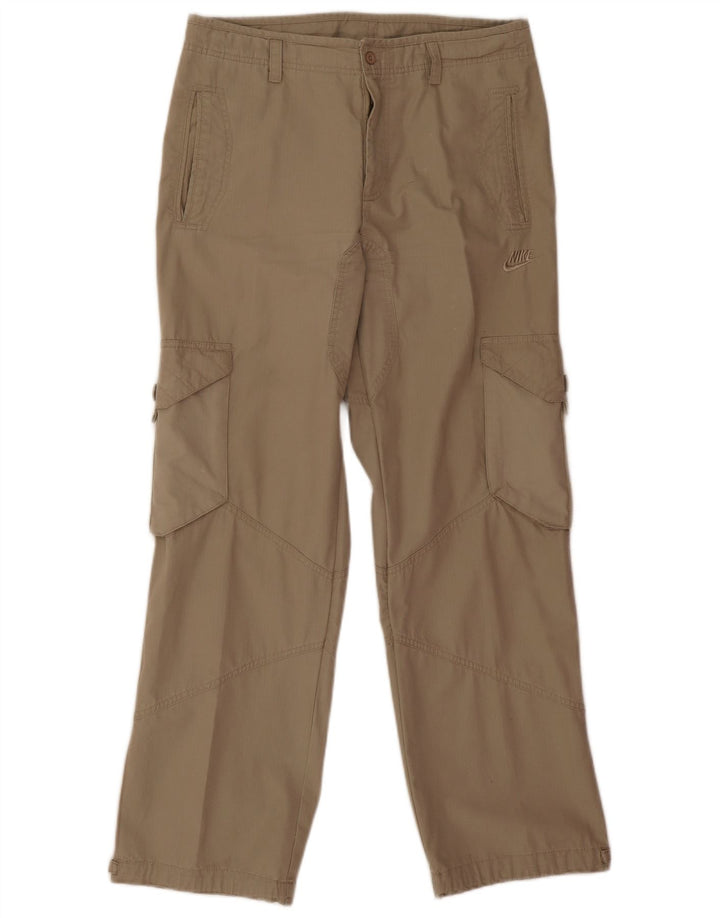 Nike Straight Cargo Bukser Small W30 L30 Beige Bomuld