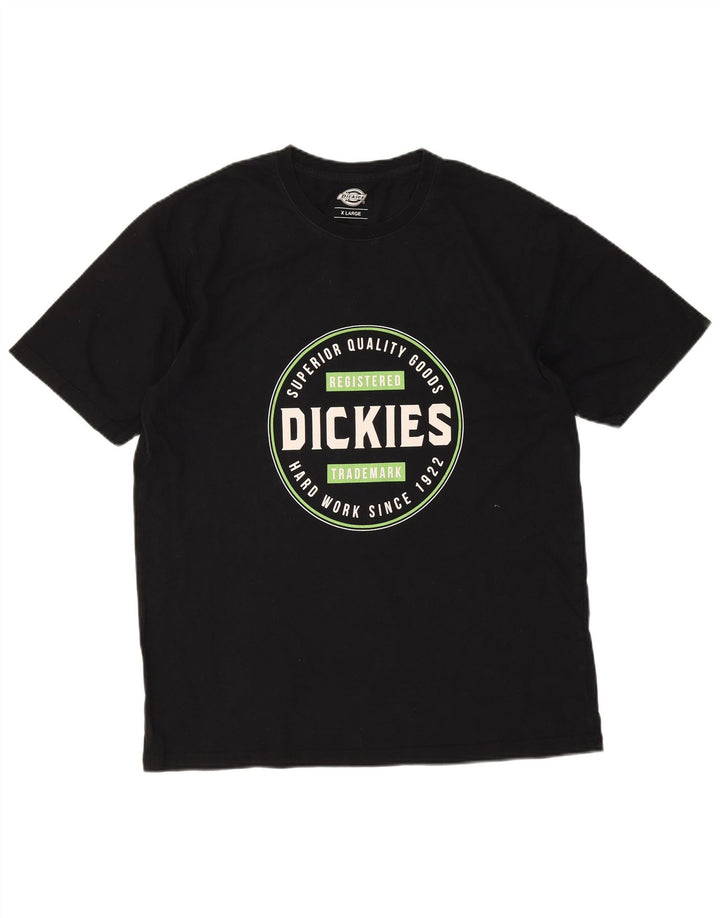 Dickies Herre Grafisk T-Shirt Top XL Sort Bomuld