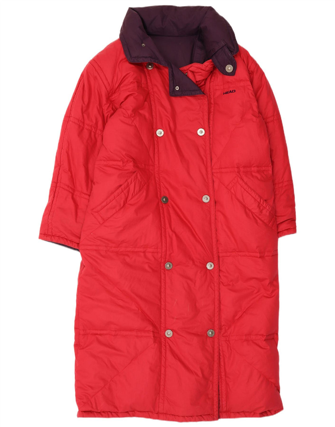 HEAD Womens Oversized Vendbar Polstret Frakke IT 48 XL Rød Bomuld