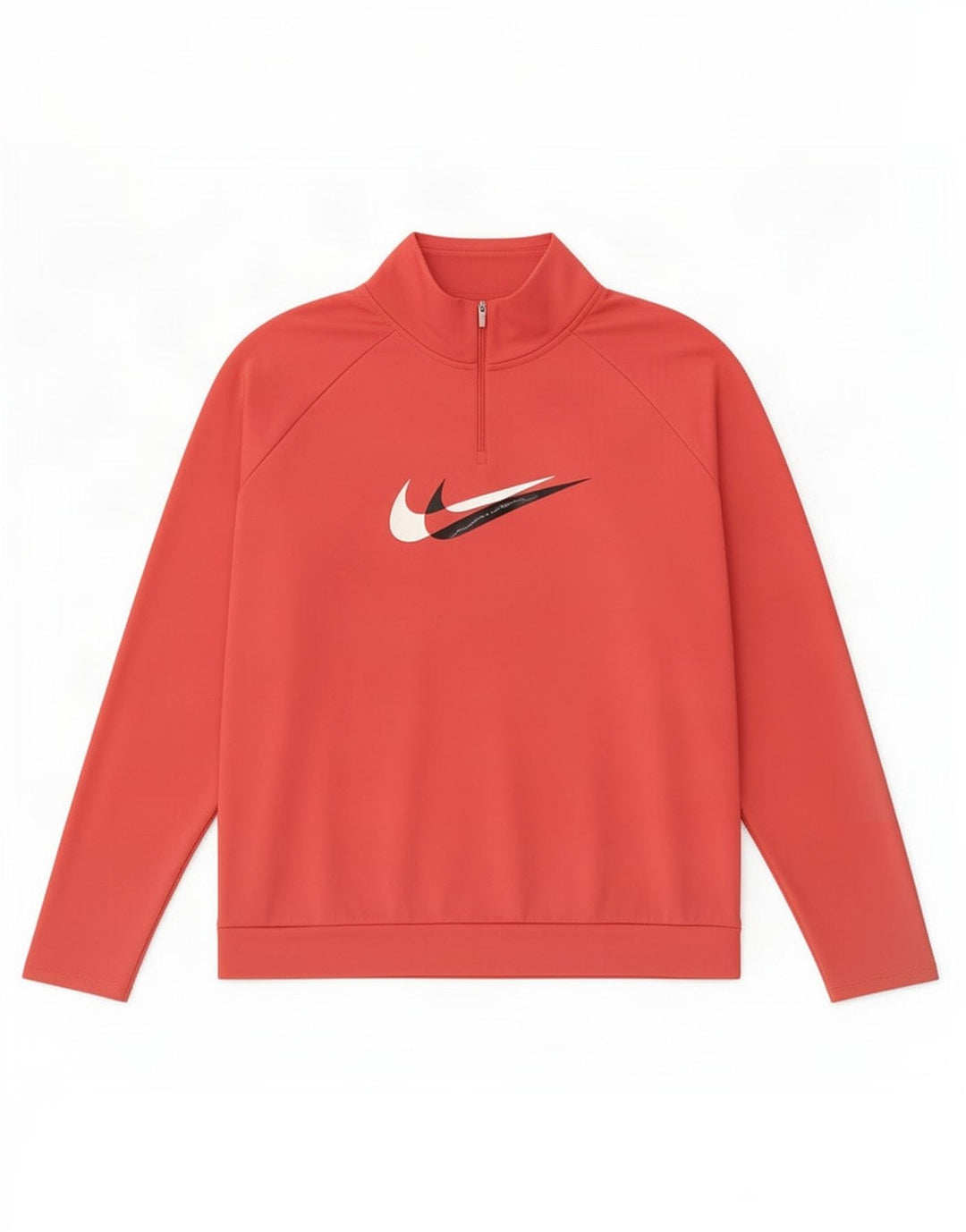 Nike Dame Dri Fit Pullover med lynlås-hals træningsdragt Top UK 18 XL Pink Polyester
