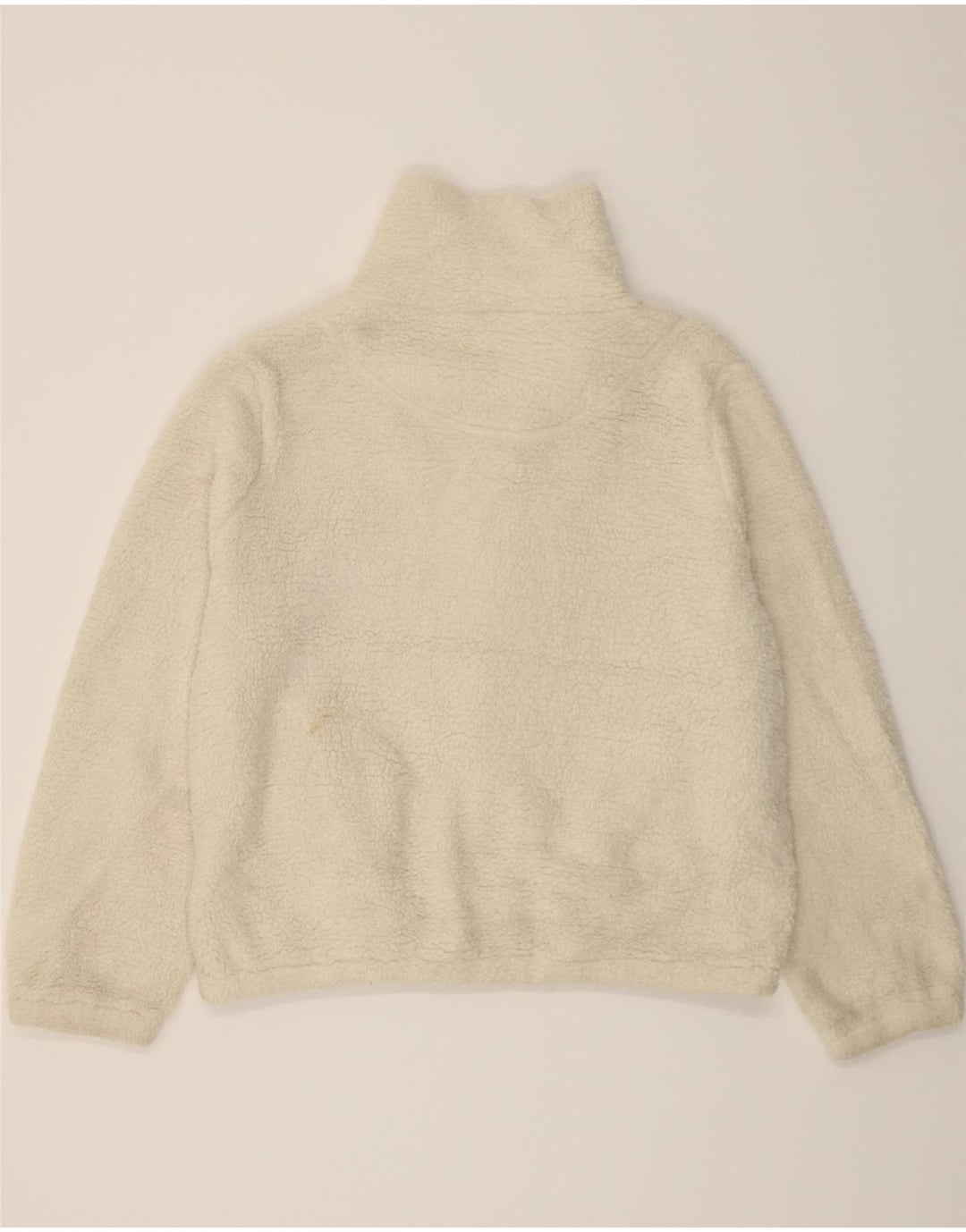 DKNY Womens Oversized Fleece Jacket UK 16 Large White Polyester Vintage Dkny and Second-Hand Dkny from Messina Hembry 