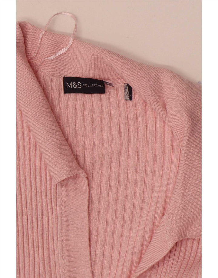 Marks & Spencer Dame Polo Neck Jumper Sweater UK 14 Medium Pink