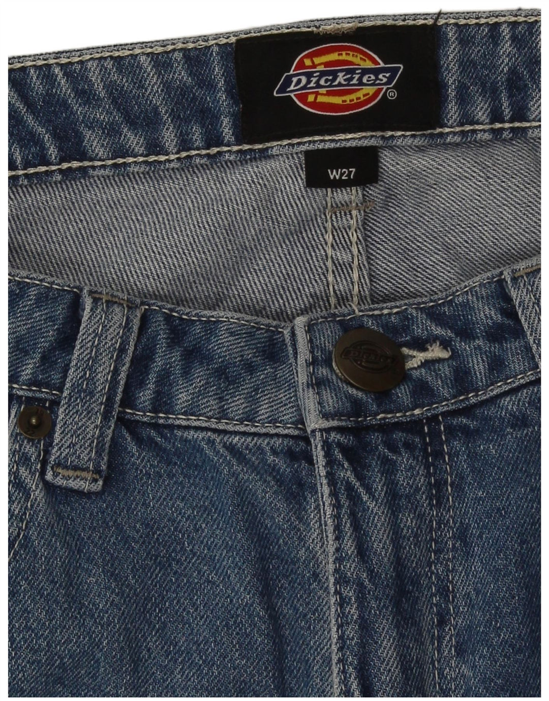 Dickies Dame Cargo Straight Jeans W27 L26 Blå