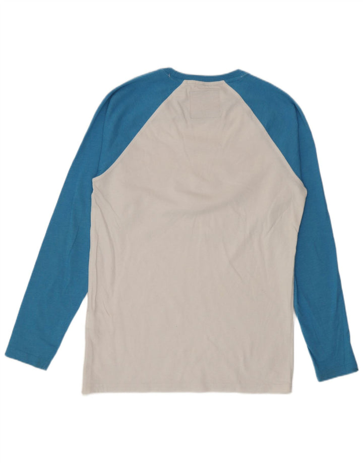 Superdry Herre grafisk top Langærmet lille hvid Colourblock Bomuld