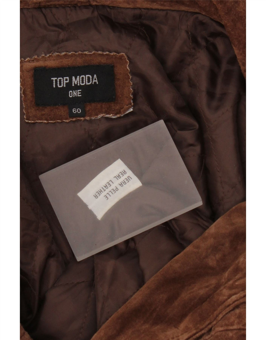 Vintage herre ruskindsjakke str. 60 3XL brunt læder