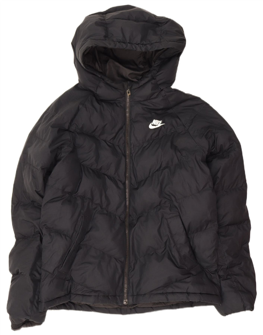 Nike drenge hættepolstret jakke 13-14 år XL sort polyester