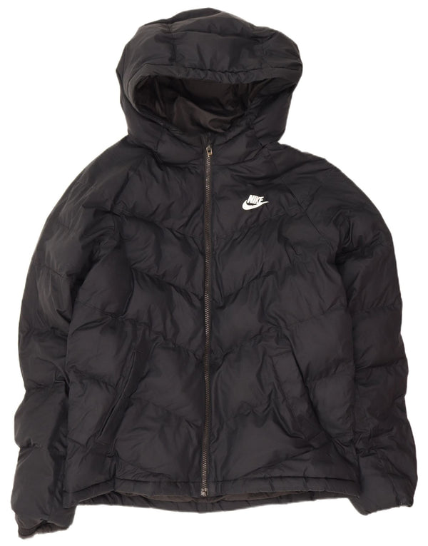 Nike drenge hættepolstret jakke 13-14 år XL sort polyester