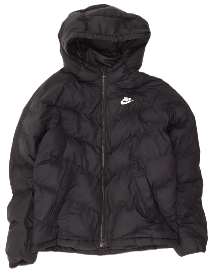 Nike drenge hættepolstret jakke 13-14 år XL sort polyester