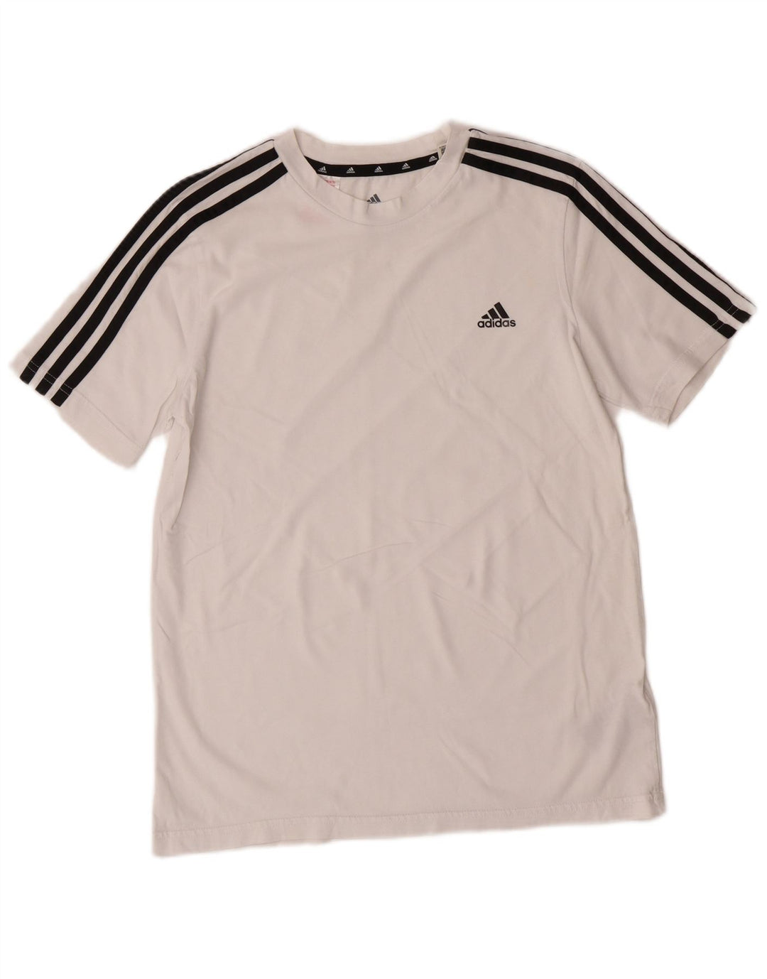 ADIDAS Boys T-Shirt Top 13-14 Years White Cotton