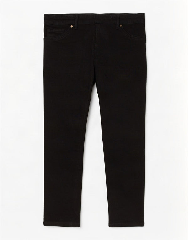 Marks & Spencer Dame Crop Slim Jeans UK 12 Medium W30 L26 Black Bomuld
