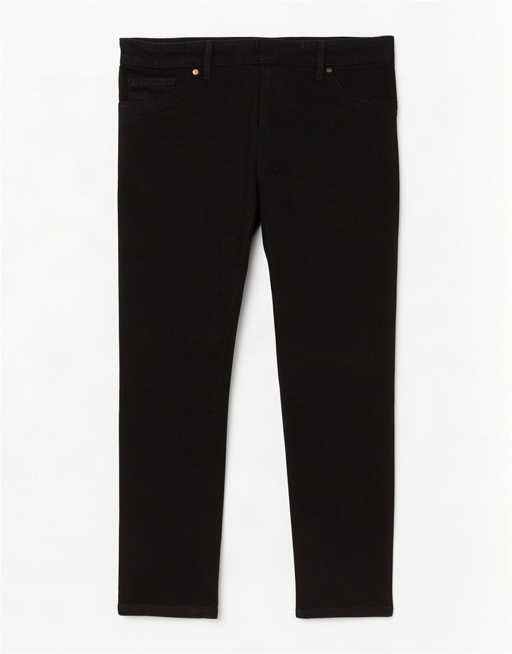 Marks & Spencer Dame Crop Slim Jeans UK 12 Medium W30 L26 Black Bomuld