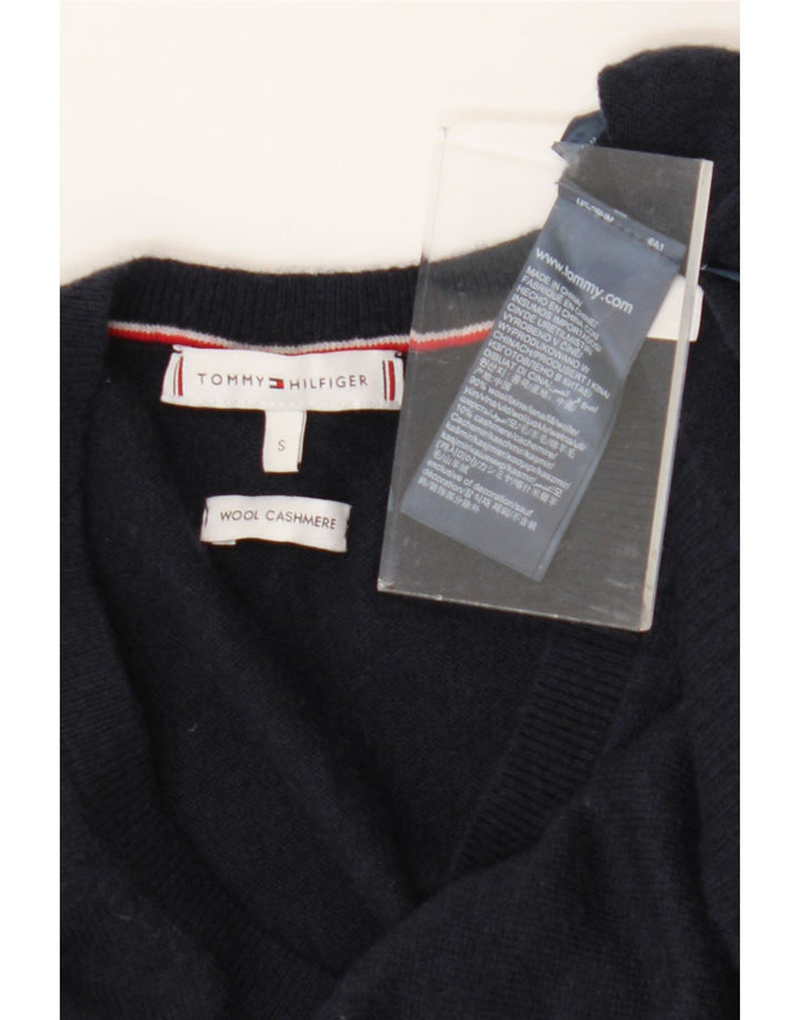 TOMMY HILFIGER Herre V-hals sweater lille marineblå uld