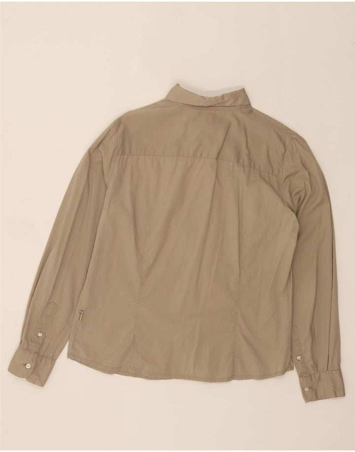 SERGIO TACCHINI Womens Shirt IT 46 Large Beige Cotton Vintage Sergio Tacchini and Second-Hand Sergio Tacchini from Messina Hembry 
