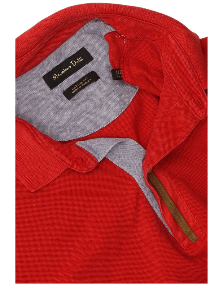 Massimo Dutti Herre Casual Fit Polo Shirt Large Red