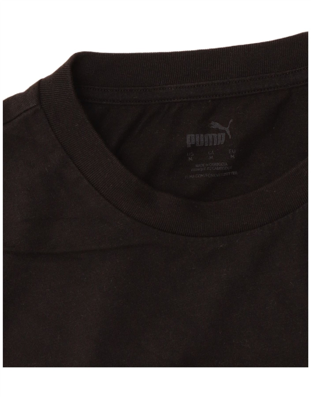 PUMA Mens Graphic T-Shirt Top Medium Black