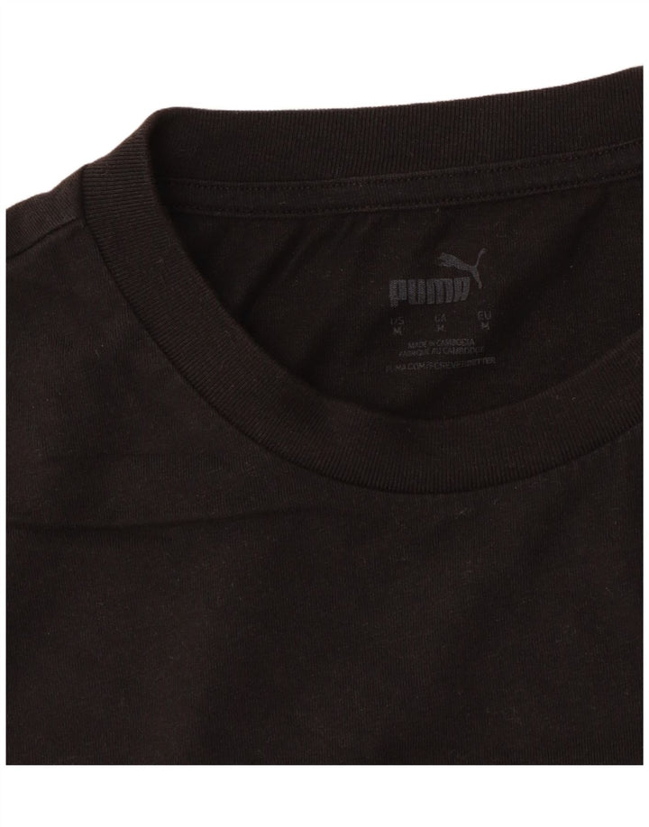 PUMA Mens Graphic T-Shirt Top Medium Black