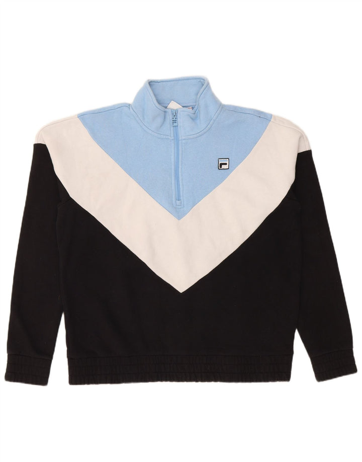 Fila Dame Sweatshirt Jumper UK 16 Stor flerfarvet Colourblock