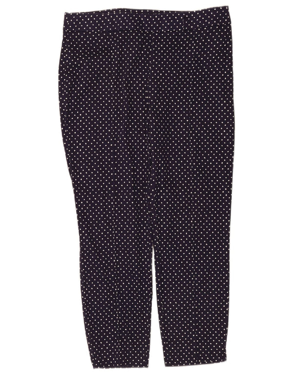 Zara Dame Slim Casual Bukser XL W32 L26 Marineblå Plettet