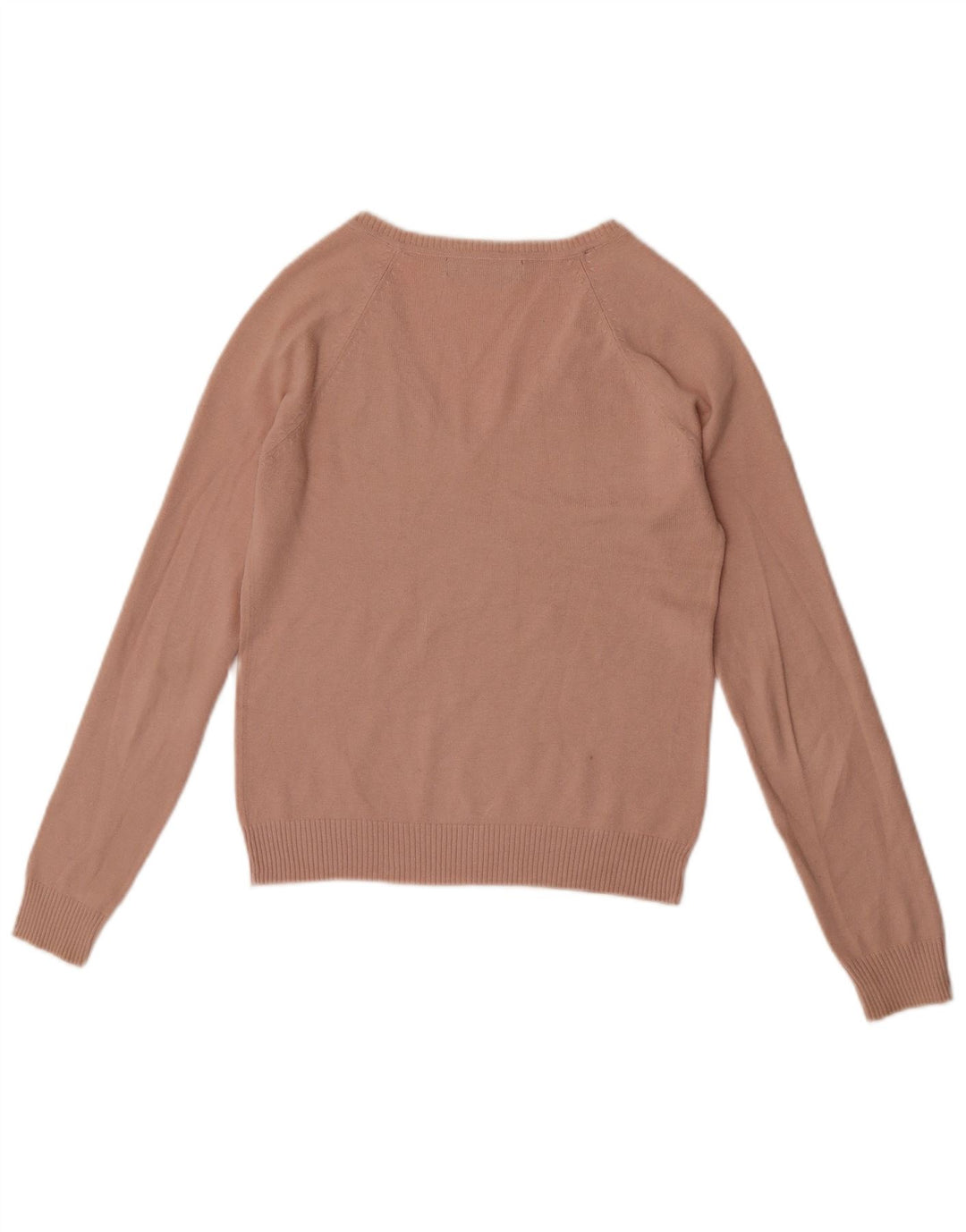 Zara Womens Crop V-hals sweater UK 12 Medium Pink