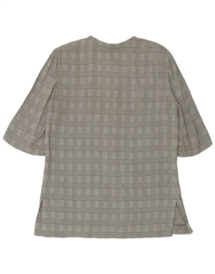 LUISA SPAGNOLI Dame 3/4 ærmet blazerjakke IT 46 Stor grøn ternet