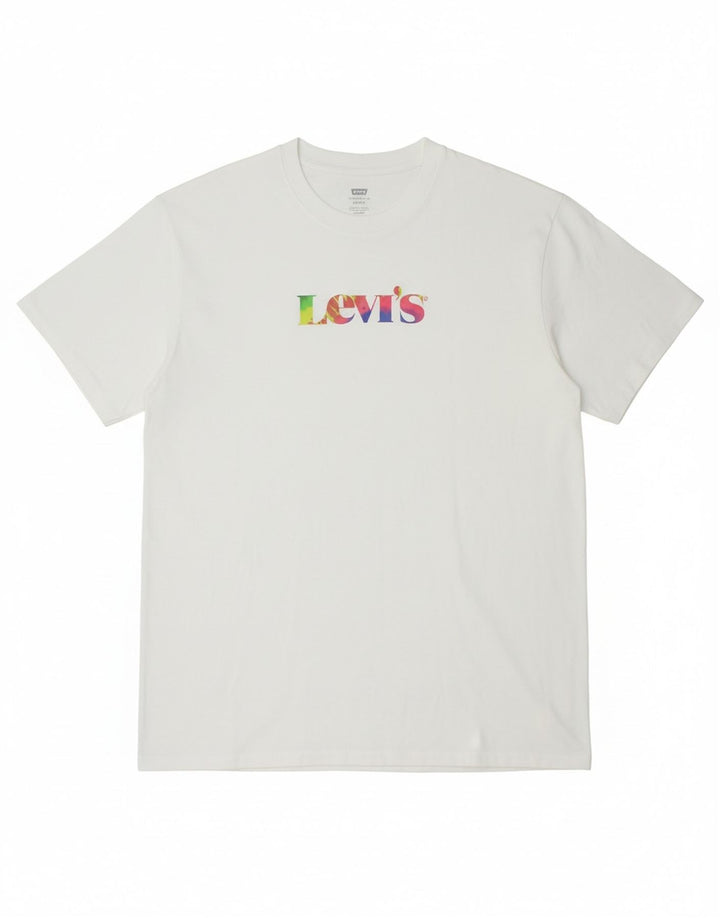 LEVI'S Mens Relaxed Fit Graphic T-Shirt Top 2XL White
