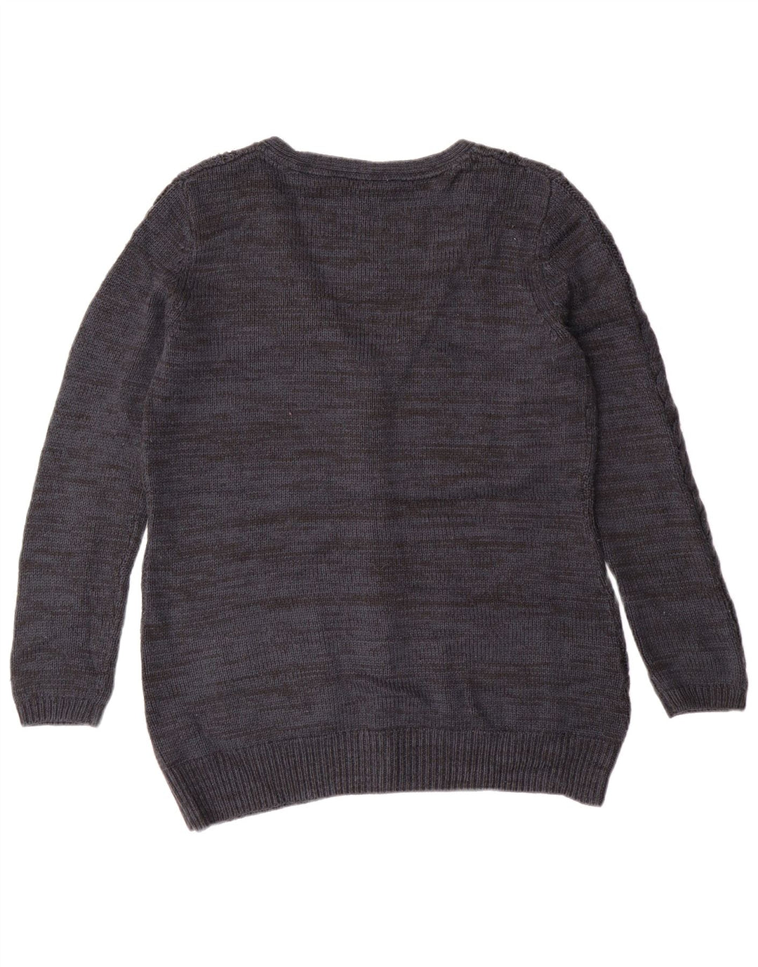 Fat Face Dame Cardigan Sweater UK 14 Large Navy Blue Cashmere Classic