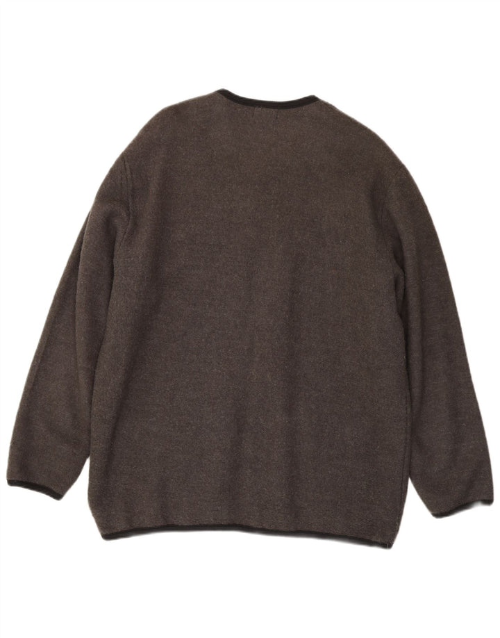 Vintage herre cardigan sweater XL Grå Akryl