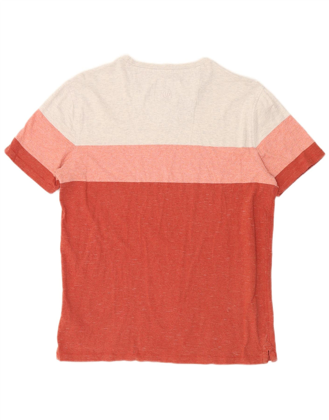 FAT FACE Herre T-shirt Top Medium Rød Colourblock Bomuld