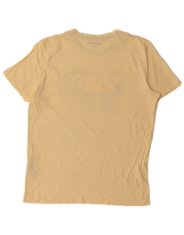 Jack & Jones Herre grafisk T-shirt Top Medium Gul Bomuld