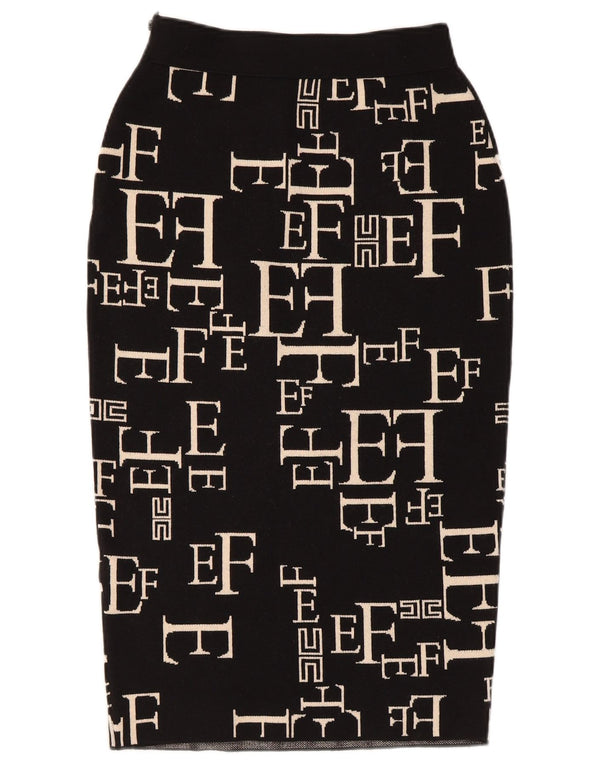 Elisabetta Franchi Kvinder High Waist Pencil Skirt IT 40 Small W24 Black
