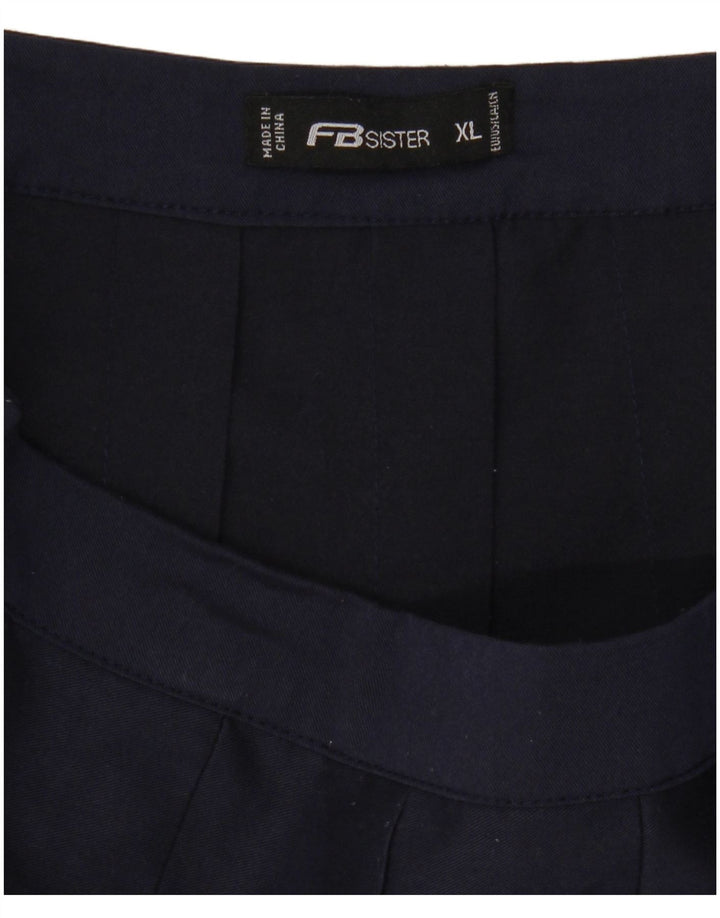FB Sister Womens Mini Skirt XL W36 Navy Blue