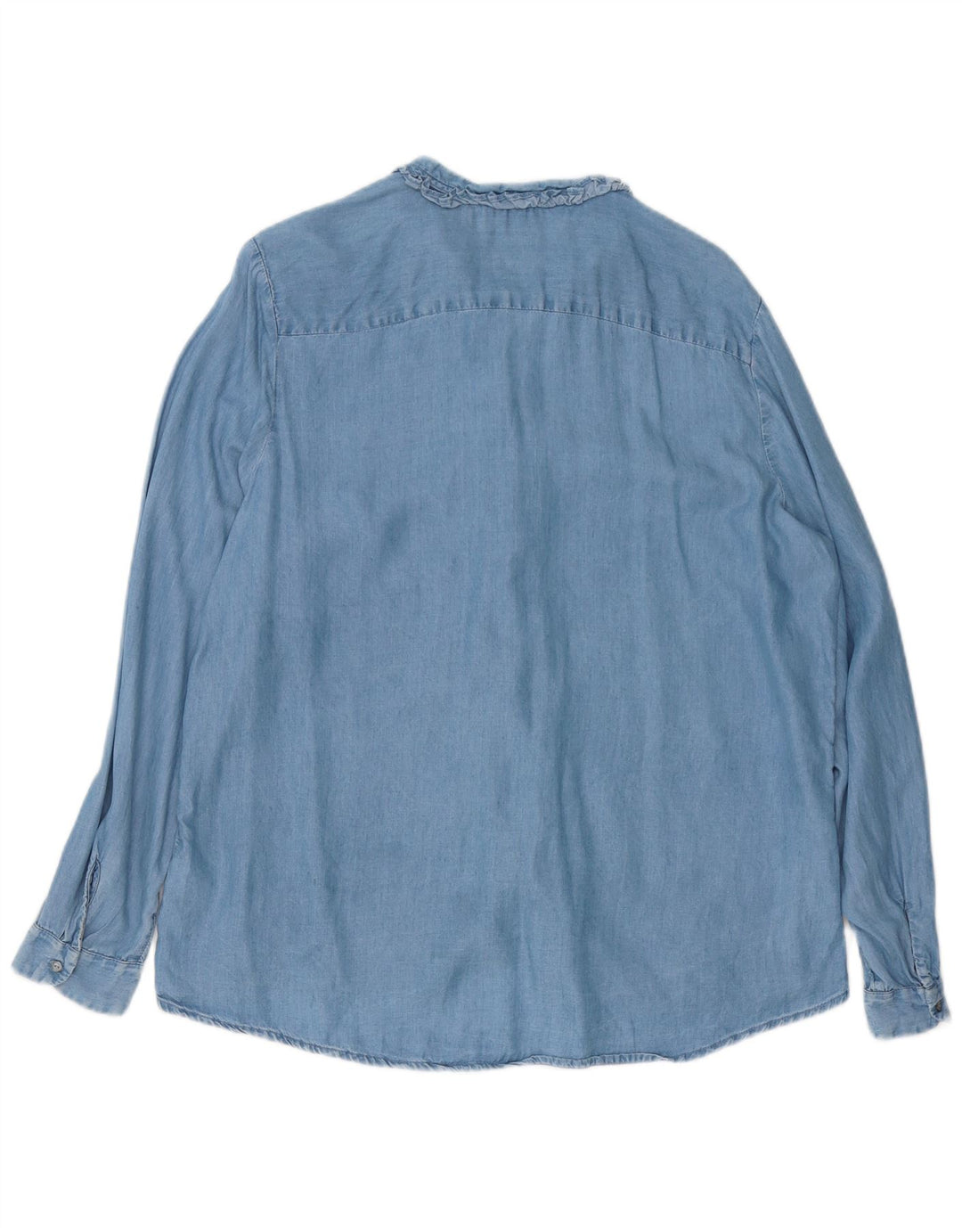 Marks & Spencer Dame Flæse Front Oversized denim skjorte UK 16 Large Blue