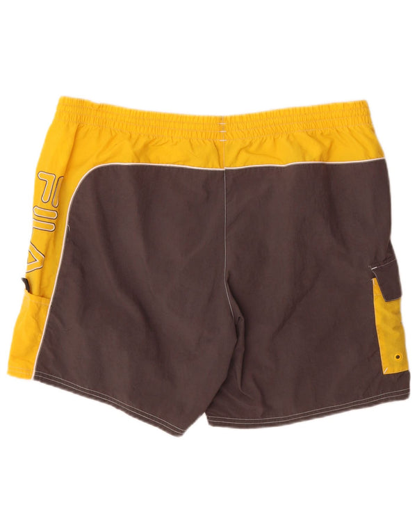 Fila Badeshorts til mænd XL Gul Colourblock Polyamid